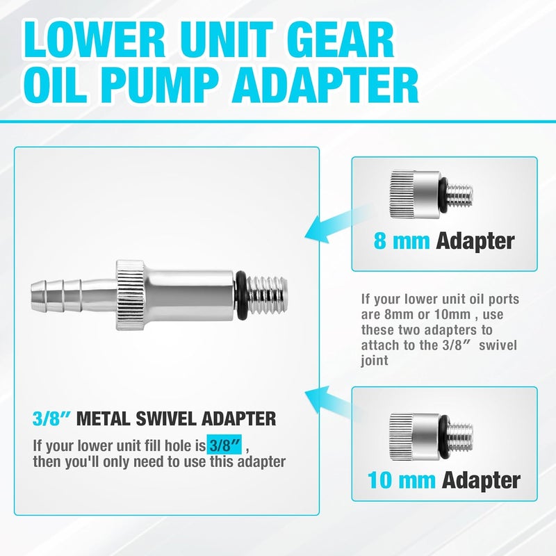 DURATECH Lower Unit Gear Oil Pump for Standard Quart Bottles, Transmission Differential Fluid Pump, Fluid Transfer Pump Automotive, Oil Hand Pump for Most Outboard Motors, Cars, Motorcycles, and More - Image 3